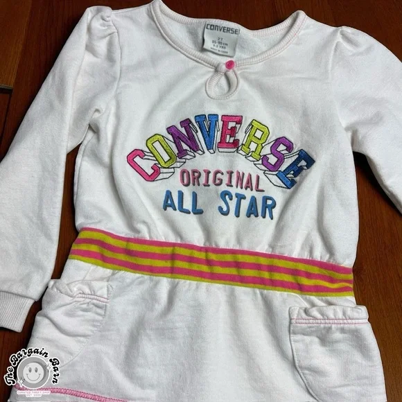 Converse All Star Toddler Girls 2T Outfit Tunic Top & Pink Leggings Set 2010’s - Picture 3 of 4